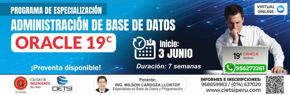 programa de especializaciOn en administraciOn de base de datos con oracle 19c   2da ediciOn